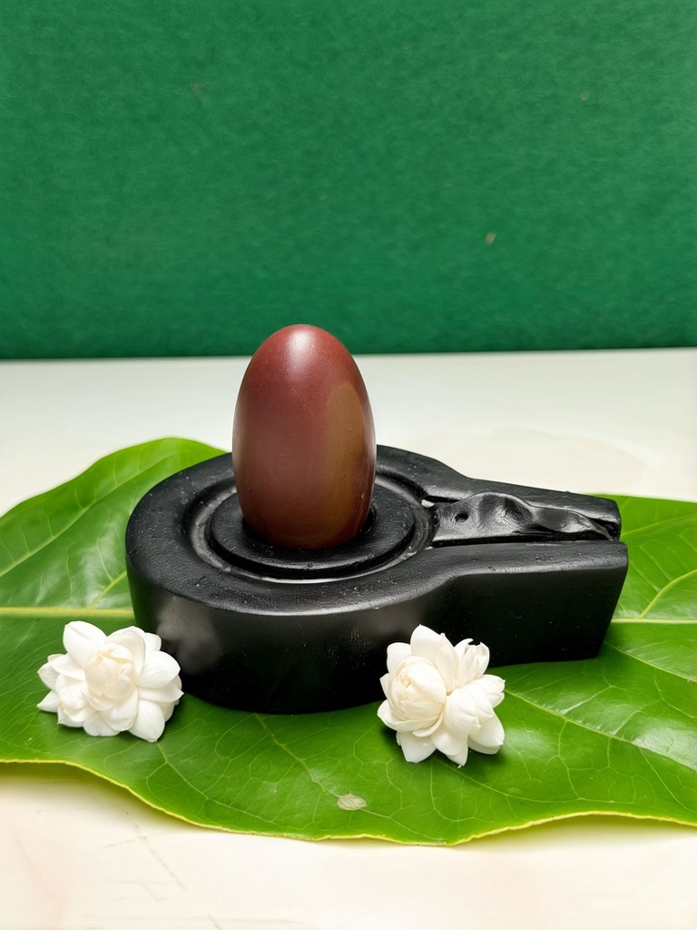 Smallest Size 1.5 Inch Narmadeshwar shivling narmada banalingam with ashok sundari jaladhari
