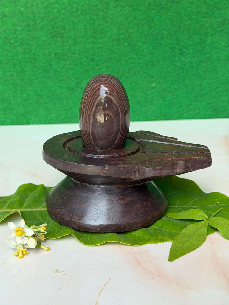 Buy 2.5 Inch Mahamrityunjay Narmadeshwar Shivling with 5 Inch Stone Jaladhari | Authentic Narmada Banalinga for Spiritual Worship & Home Temple