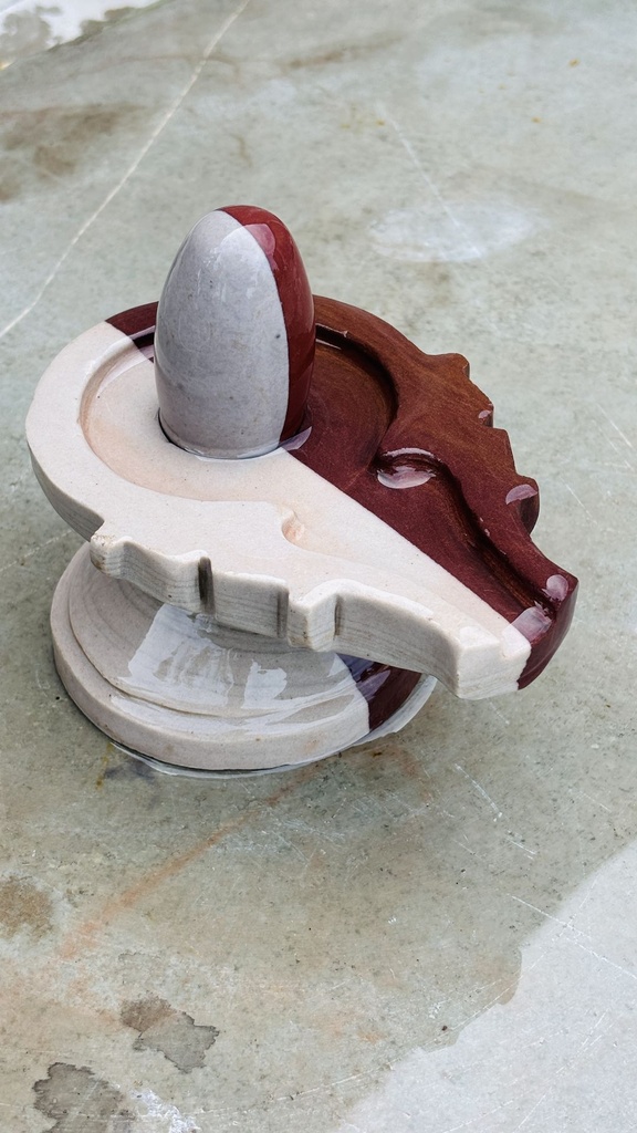 2.5 Inch Ardhnareshwar Shivling With 5 Inch Ardhnareshwar Jaladhari
