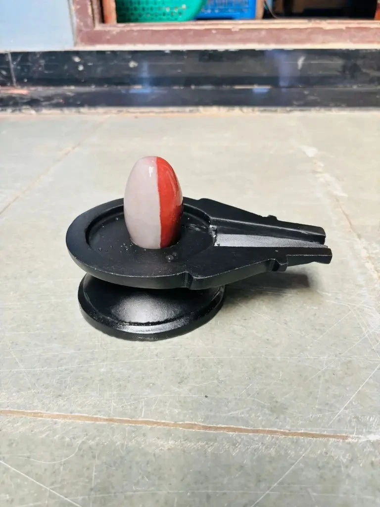 Narmadeshwar Shivling with Jaladhari  || 4 Inch - Original Banalinga for Home Temple || Ardhnareshwar Shivling